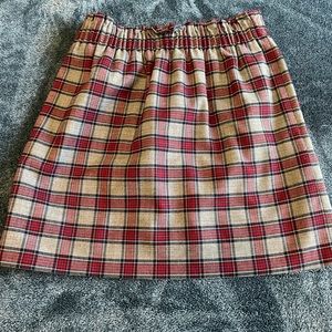 Wool plaid skirt